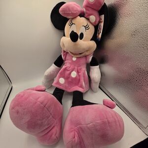 Minnie Mouse Disney 20" Plush You NWT! Pink Clothes & Bow